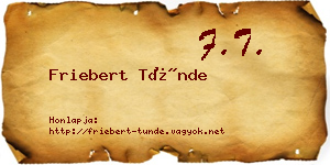 Friebert Tünde névjegykártya